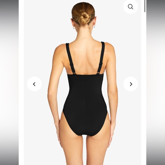 ROBIN PICCONE AVA KNOT ONE PIECE Size 10 in Black EUC 119 - Picture 4 of 10